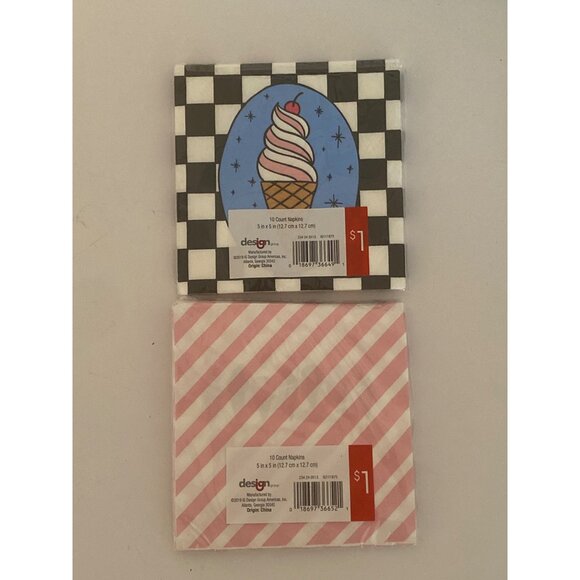 Party Supplies Ice Cream Truck Candy Scoop Napkin Pinwheel Blackboard Birthday - Picture 10 of 16